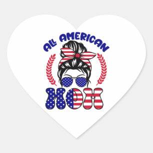 All American Mom-32169 Herz-Aufkleber