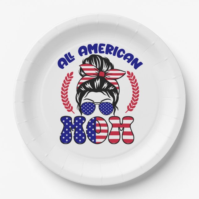 All American Mom-32169 Pappteller (Vorderseite)