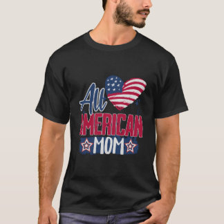 All American Mom Usa Liebe Amerikanische Flagge 4. T-Shirt