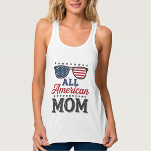 All American Mom Vintage Patriotisches Shirt Desig