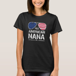 All American Nana American Flag Patriotic 4. J T-Shirt