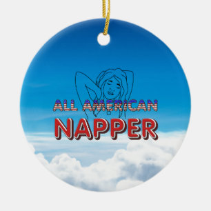 All American Napper Keramik Ornament