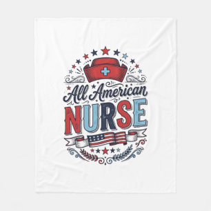 All American Nurse Vintage Patriotisches Shirt Des Fleecedecke