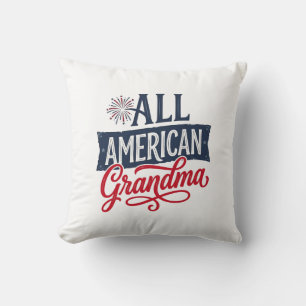 All American Oma Patriotisches Feuerwerk Design_1 Kissen