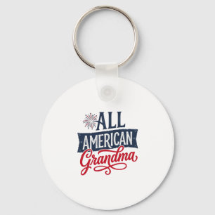 All American Oma patriotisches Feuerwerk Design_1 Schlüsselanhänger
