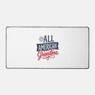 All American Oma patriotisches Feuerwerk Design_1 Schreibtischunterlage