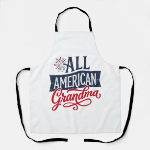 All American Oma patriotisches Feuerwerk Design_1 Schürze