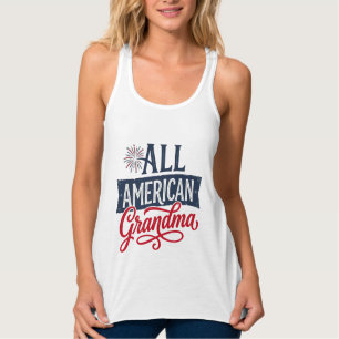 All American Oma patriotisches Feuerwerk Design_1 Tank Top