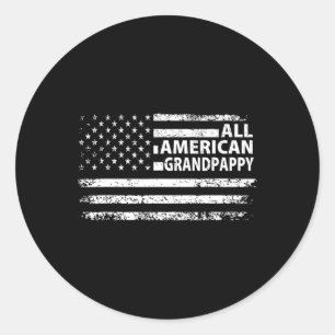 All American Opa 4. Juli USA Unabhängig Runder Aufkleber