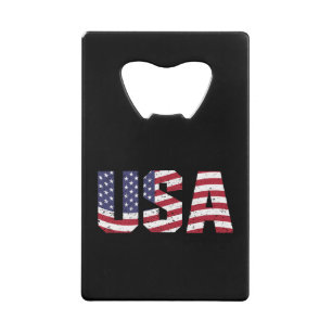 "All American" Patriotic USA Logo Geldbeutel Flaschenöffner