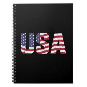 "All American" Patriotic USA Logo Notizblock