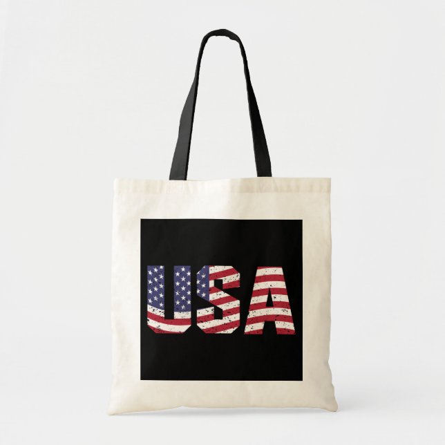 "All American" Patriotic USA Logo Tragetasche (Vorne)
