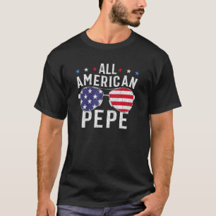 All American Pepe USA Flag Sonnenbrille 4. Juli T-Shirt