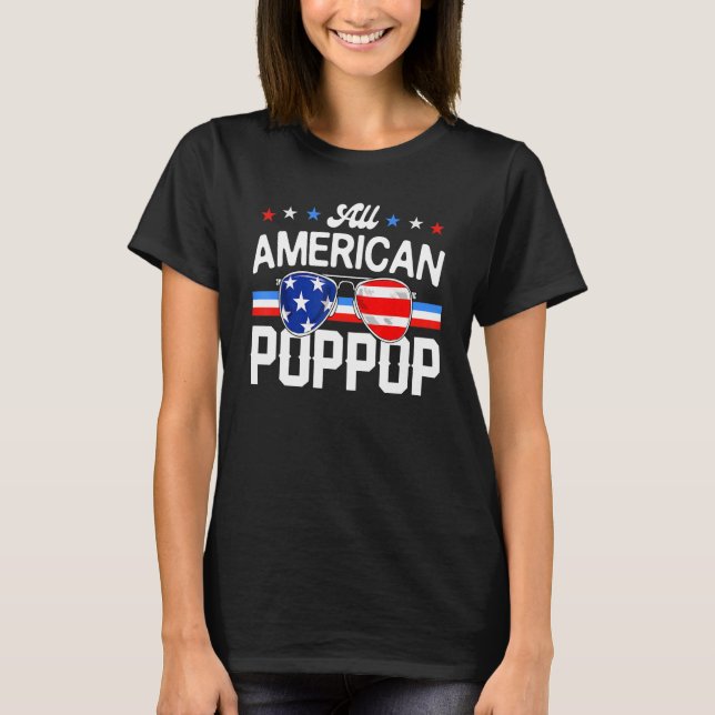 All American PopPop 4th of July Family Matching Su T-Shirt (Vorderseite)