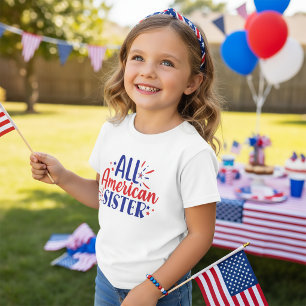 All American Sister 4. Juli T - Shirt für Kinder