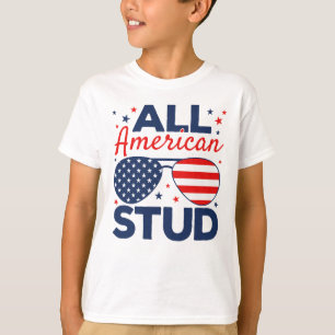 All American Stud, 4. Juli Tshirt für Kinder