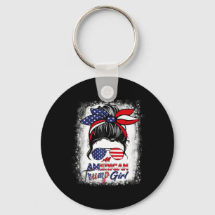 All American Trump Girl 4. Juli Messy Bun Pro Schlüsselanhänger