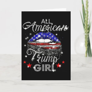 All American Trump Mädchen Mund Diamant Karte