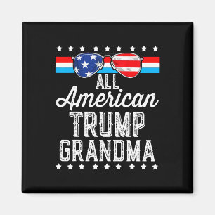 All American Trump Oma American Flag Sungles T Magnet