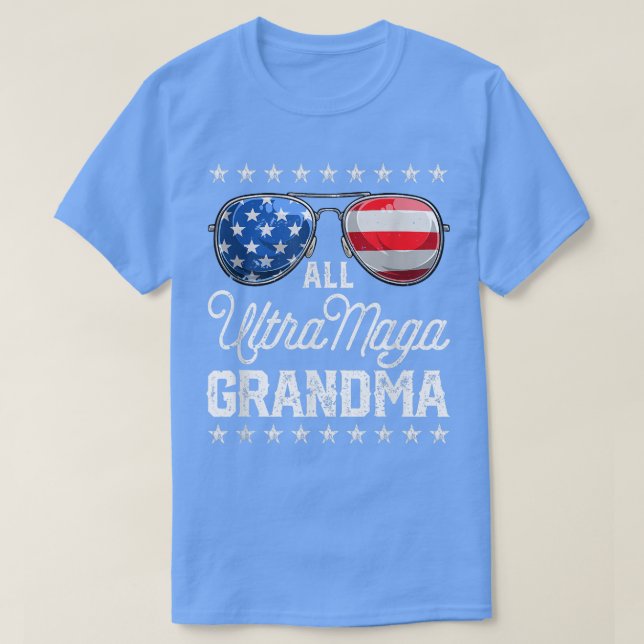 All American Ultra Maga Grandma 4. Juli Sungla T-Shirt (Design vorne)