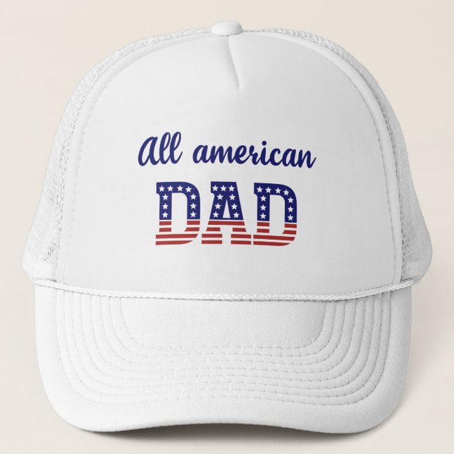 All American Vater USA 4. Juli Celebration Truckerkappe (Vorderseite)