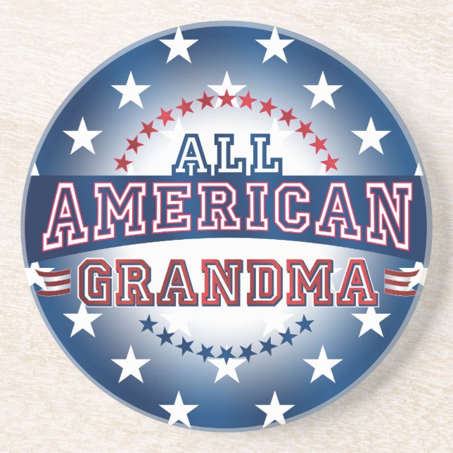 All-Amerikanischer Großmutter-Untersetzer Getränkeuntersetzer (Vorne)
