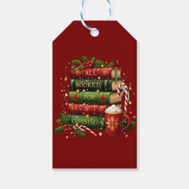 All booked for Christmas Geschenkanhänger (Vorderseite)