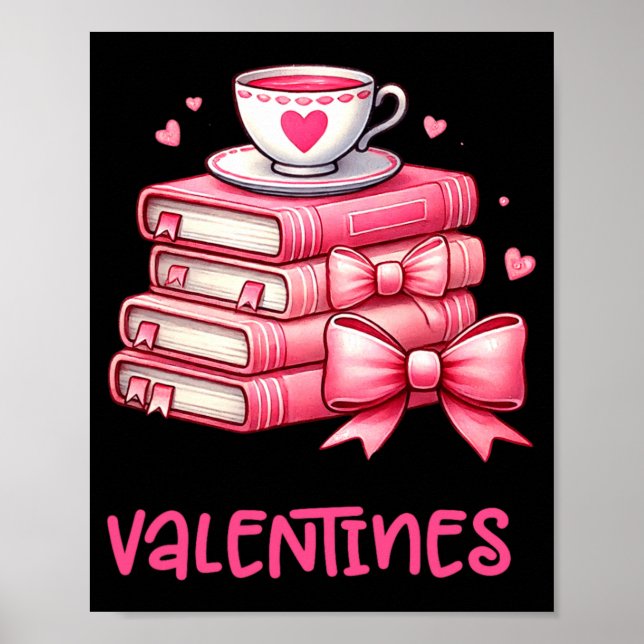 All Booked For Valentines Book Reading Bookworm Ne Poster (Vorne)