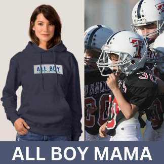 All Boy Mama Niedlich Navy Blue Hoodie