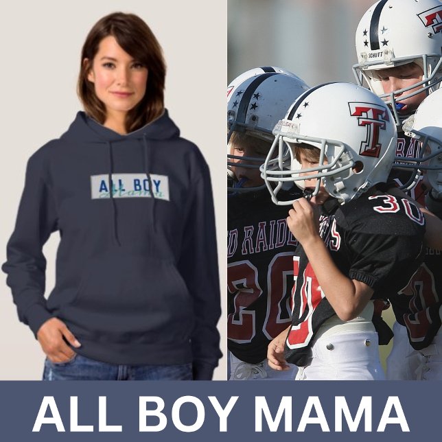 All Boy Mama Niedlich Navy Blue Hoodie (Von Creator hochgeladen)