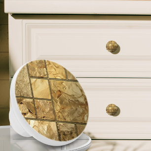 All das Gold - geometrisches Mosaikmuster N1 Keramikknauf