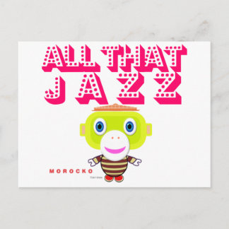 All das Jazz-Niedlicher Affe-Morocko Postkarte