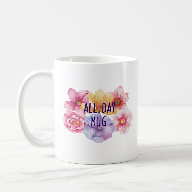 All Day Mug – Blumenliebe im Everyday-Stil Kaffeetasse (Links)