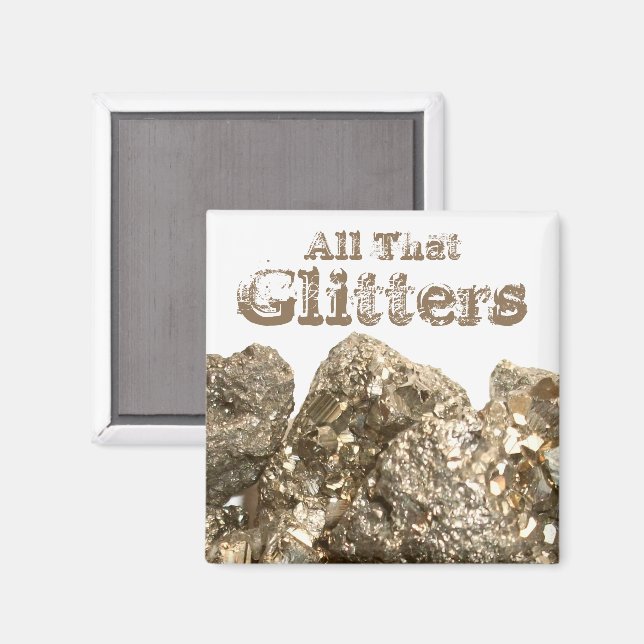 "All diese Glitzer" Fools Gold Magnet (Vorderseite/Rückseite)