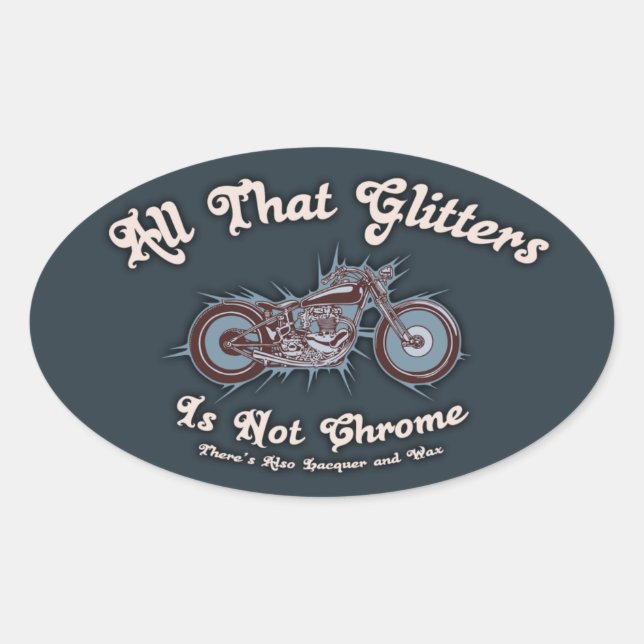 All diese Glitzer Ovaler Aufkleber (Vorderseite)