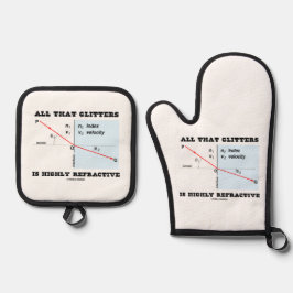 All diese Glitzer sind hochgradig refraktive Physi Ofenhandschuh & Topflappen-Set