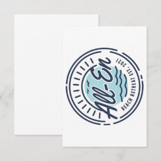 All-En Beach Retreat Danke Karte