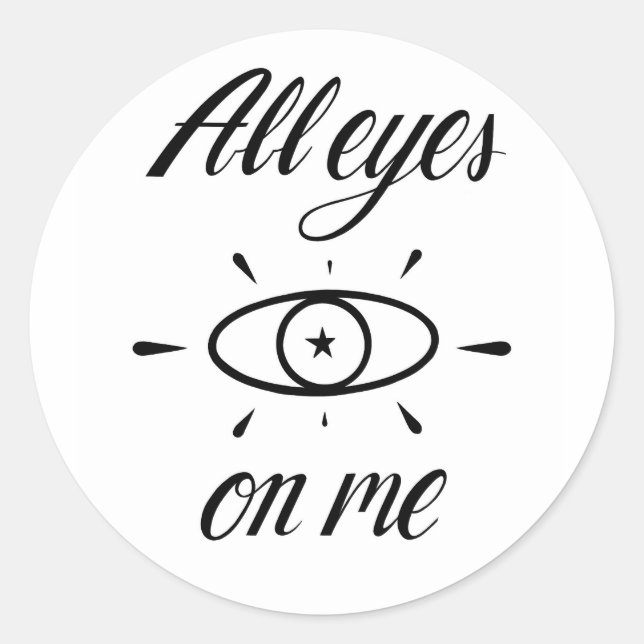 All Eyes Runder Aufkleber (Vorderseite)