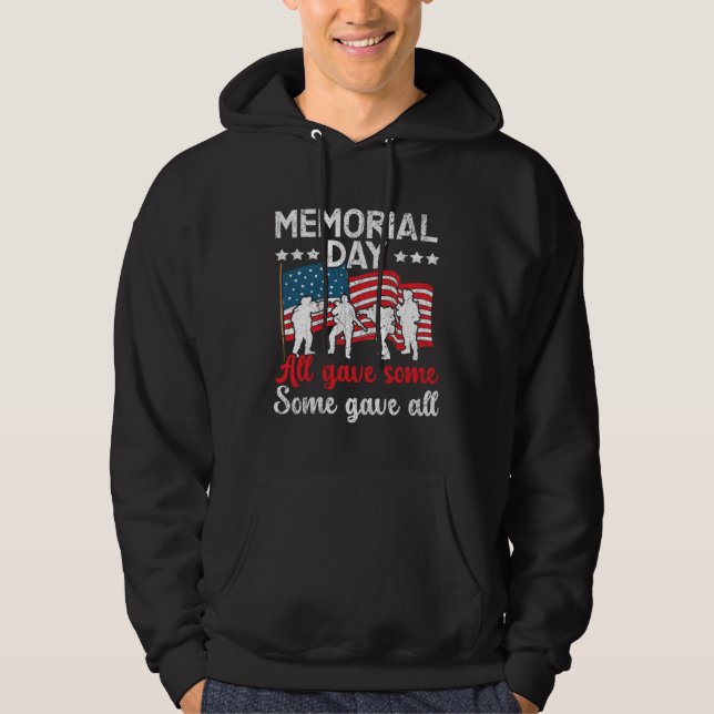 All Gave Some Some Gave All USA Flag American Memo Hoodie (Vorderseite)