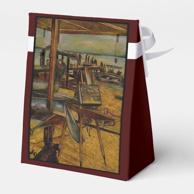 All Great Paintings Starts with One Brush Stoke Geschenkschachtel (Rückseite)