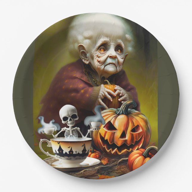 All Hallow Tea Time Pappteller (Vorderseite)