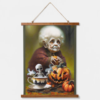 All Hallow Tea Time Wandteppich Mit Holzrahmen