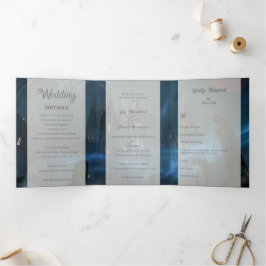 All Hallows Eve Wedding Dreifach Gefaltete Einladung