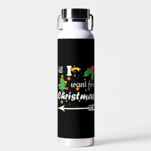 All i gewollt für Weihnachten Couple Shirt Trinkflasche