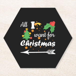 All i gewollt für Weihnachten Couple Shirt Untersetzer