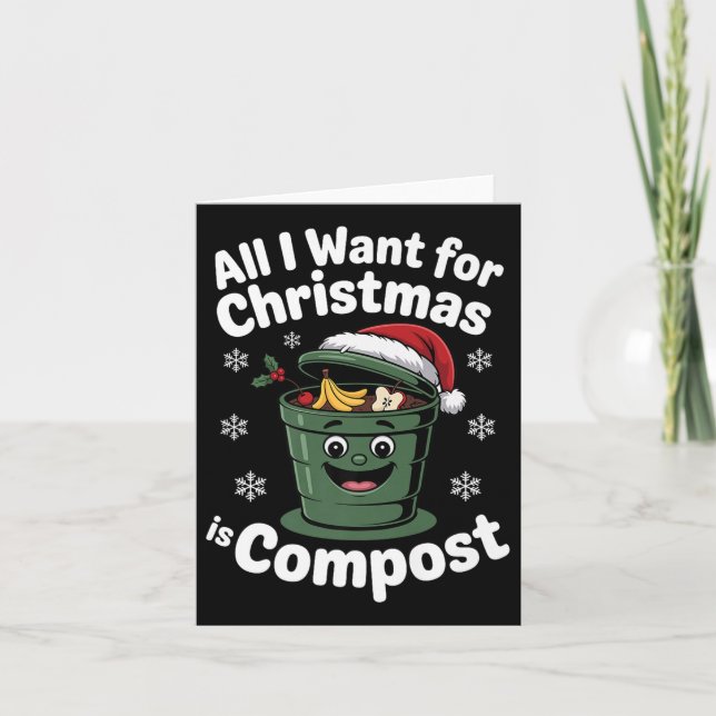 All I Want Comst Zero-waste Christmas Environmenta Karte (Vorderseite)