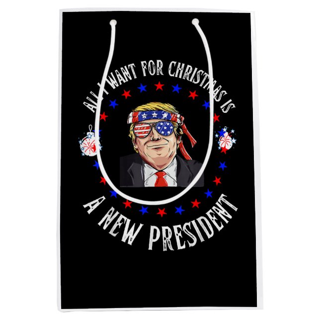 All I Want for Christmas is A New President, Trump Mittlere Geschenktüte (Vorderseite)