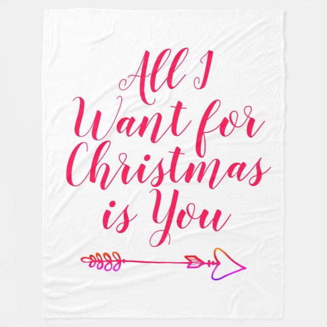 All I want for Christmas is You custom Holiday Fleecedecke (Vorderseite)