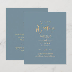 All-in-1 Elegantes Sea Glass Aquamarin Gold Weddin