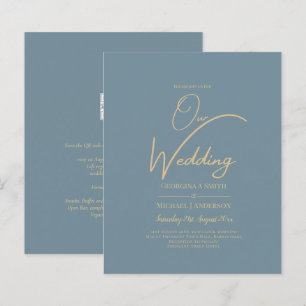 All-in-1 Elegantes Sea Glass Aquamarin Gold Weddin
